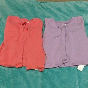 2 baby sweaters